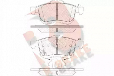 R BRAKE rb2165 -  Комплект тормозных колодок, дисковый тормоз